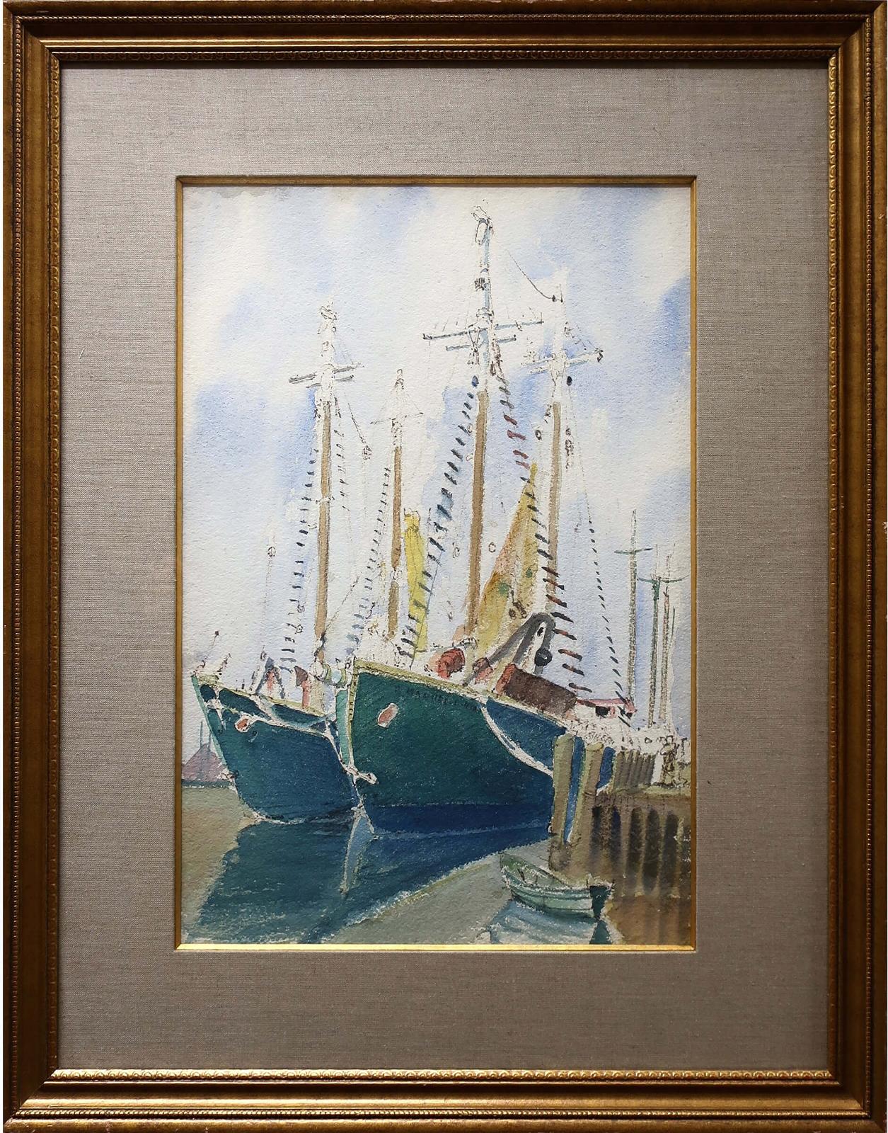 Rowley Walter Murphy (1891-1975) - Boats In Drydock