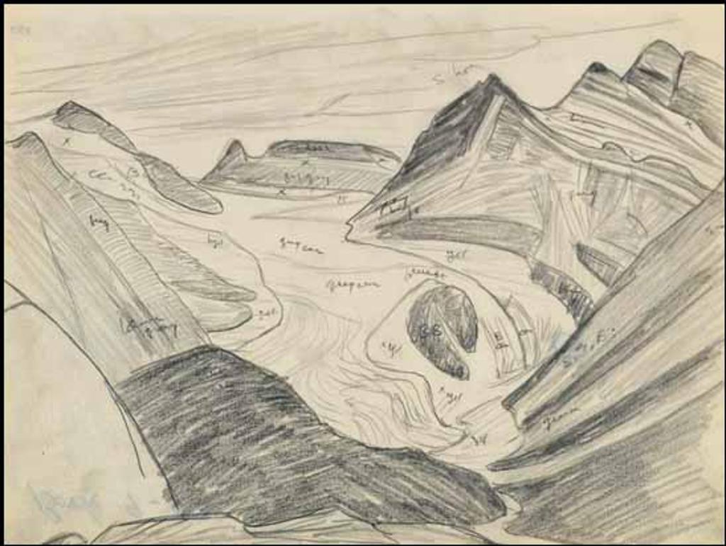 Lawren Stewart Harris (1885-1970) - Rocky Mountain Drawing 9 - 43