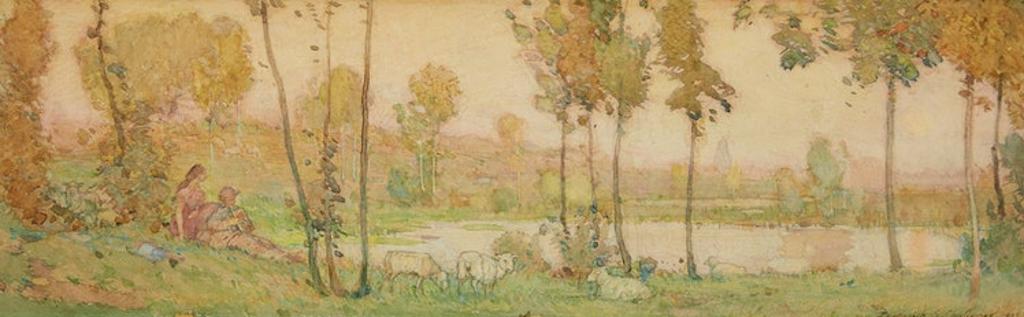Frederick Sproston Challener (1869-1958) - Serenade in a Landscape