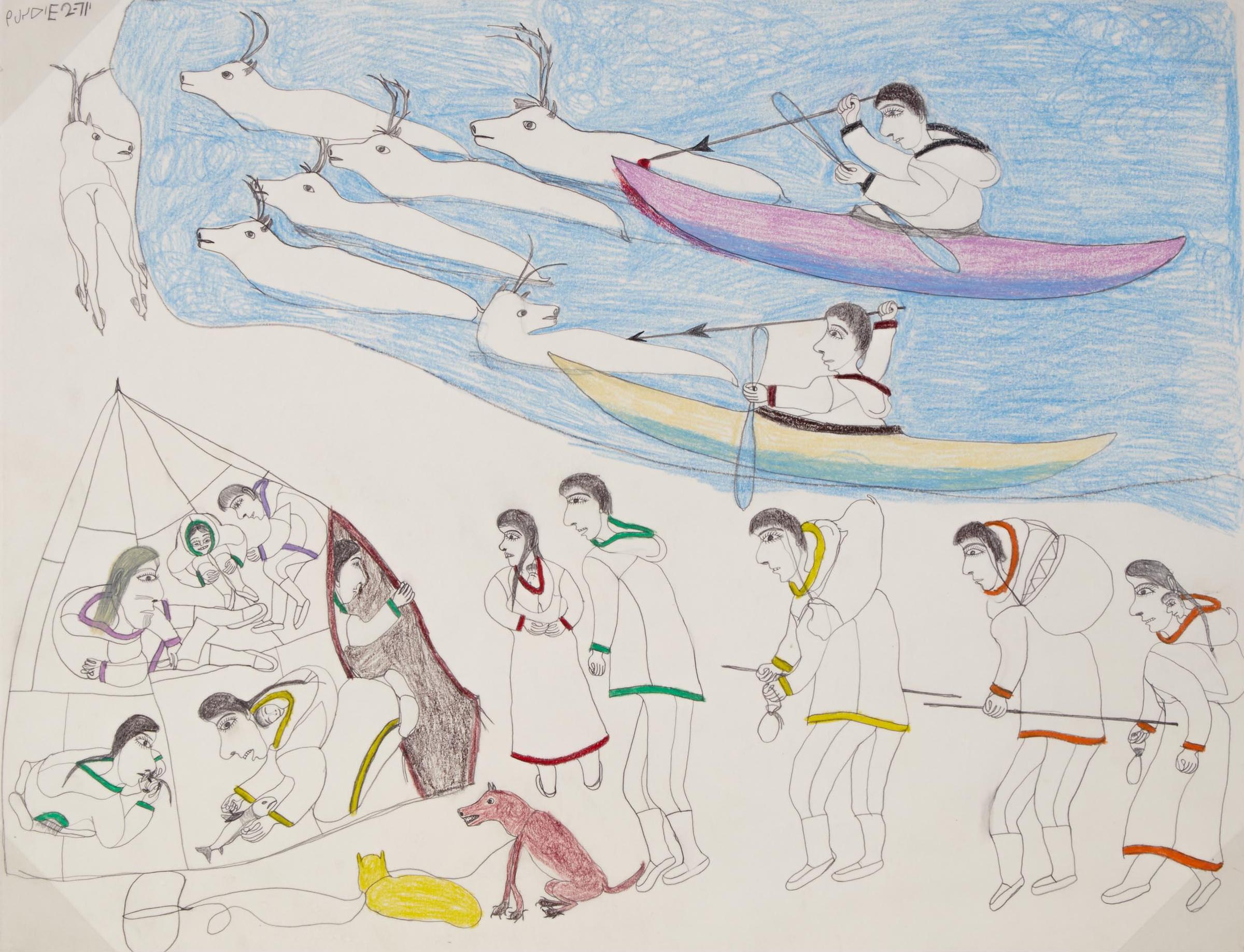 Janet Kigusiuq (1926-2005) - Untitled (Camp), Ca. Late 1970s