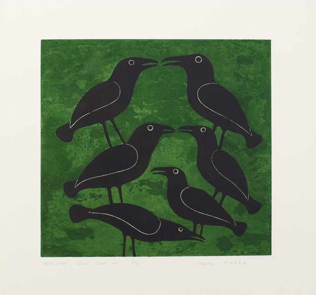Kenojuak Ashevak (1927-2013) - Ravens Gather