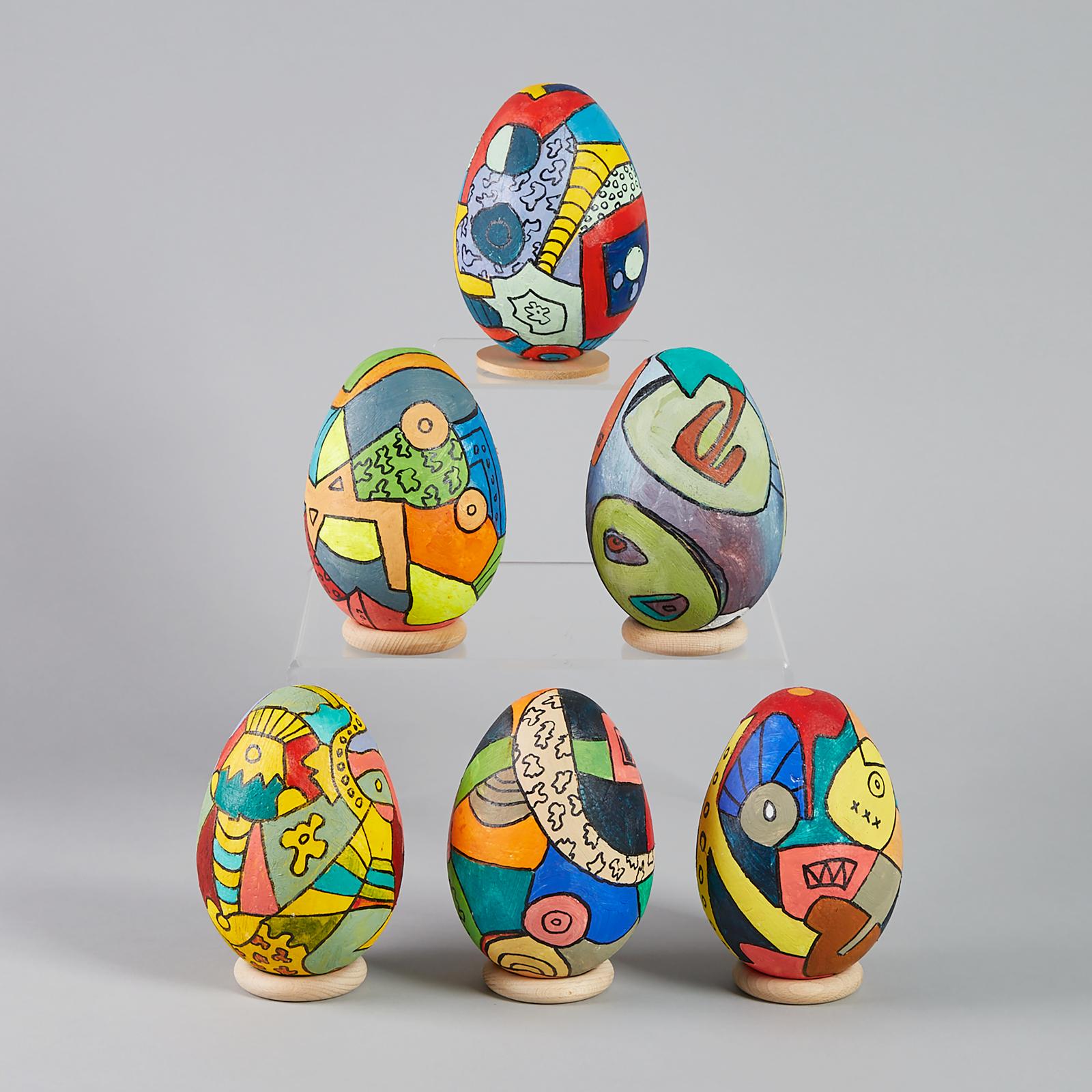 Gaston Petit (1930) - Six Painted Eggs