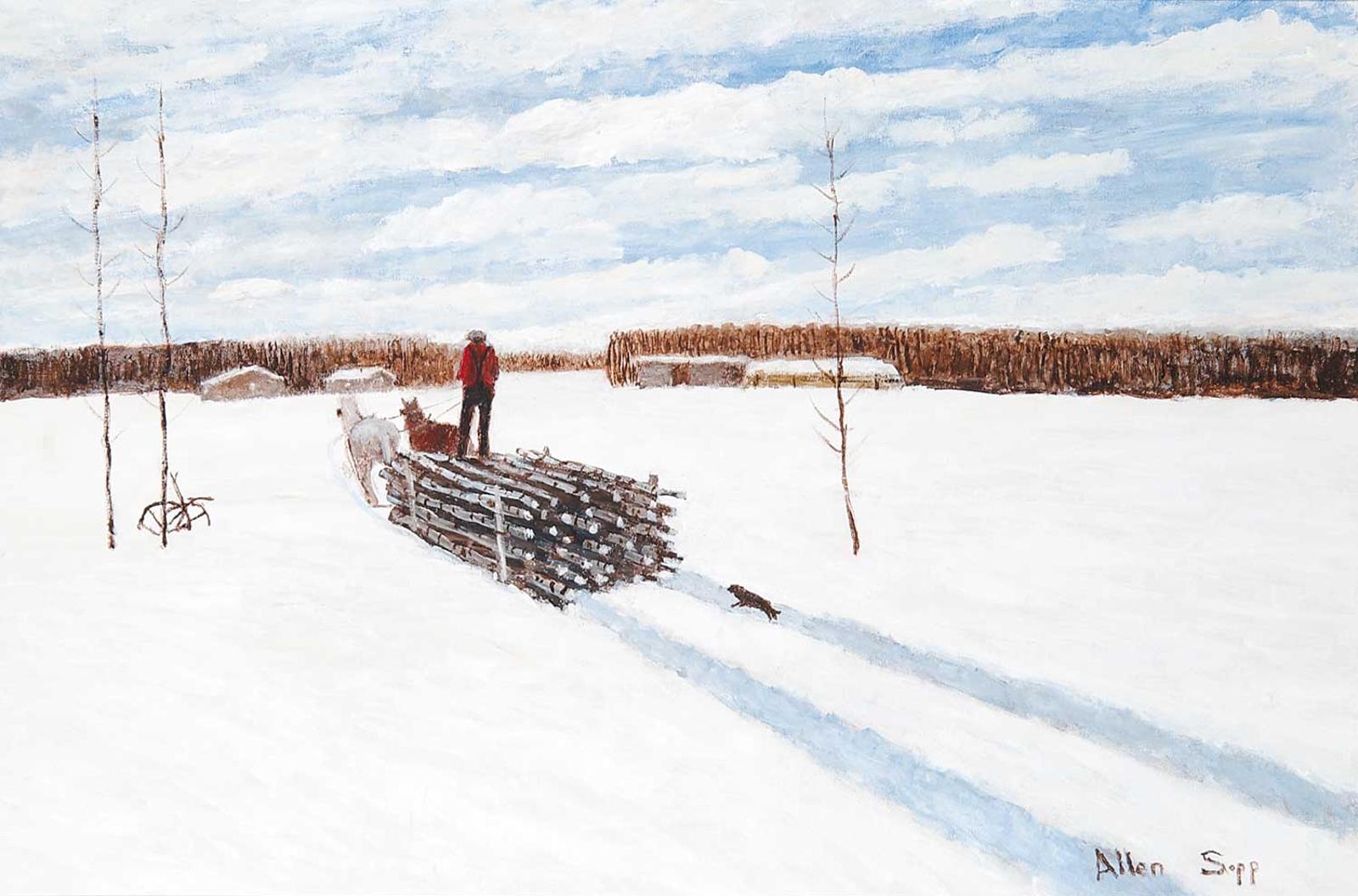 Allen Fredrick Sapp (1929-2015) - Bringing Home a Load of Wood