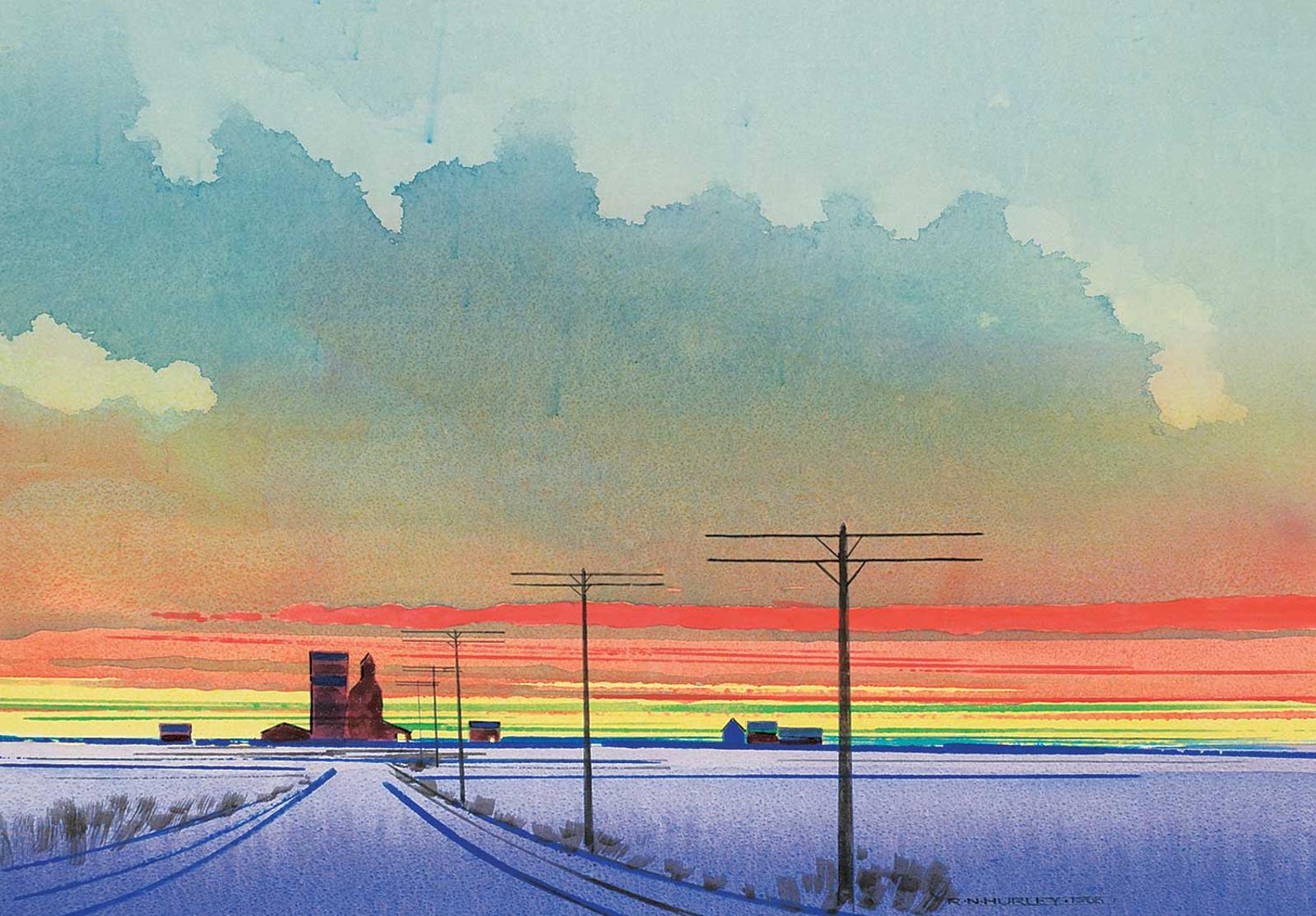 Robert Newton Hurley (1894-1980) - Untitled - Day Break on the Prairies