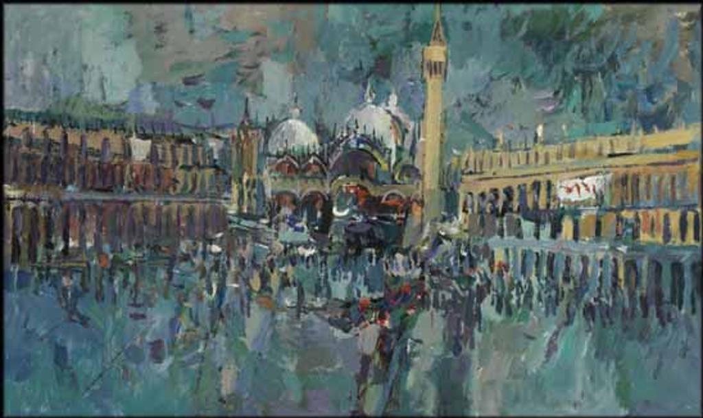 Gordon Applebee Smith (1919-2020) - St. Mark's Square in the Rain