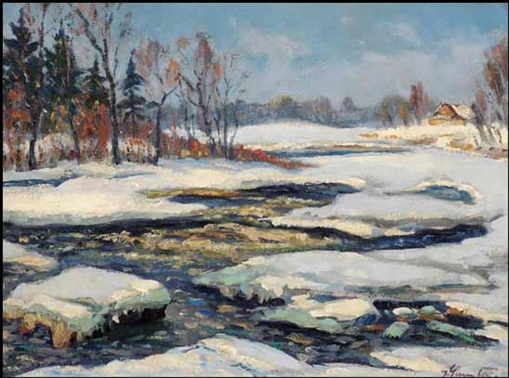 Joseph Giunta (1911-2001) - March Break Up, Laval-Sur-le-Lac, Quebec