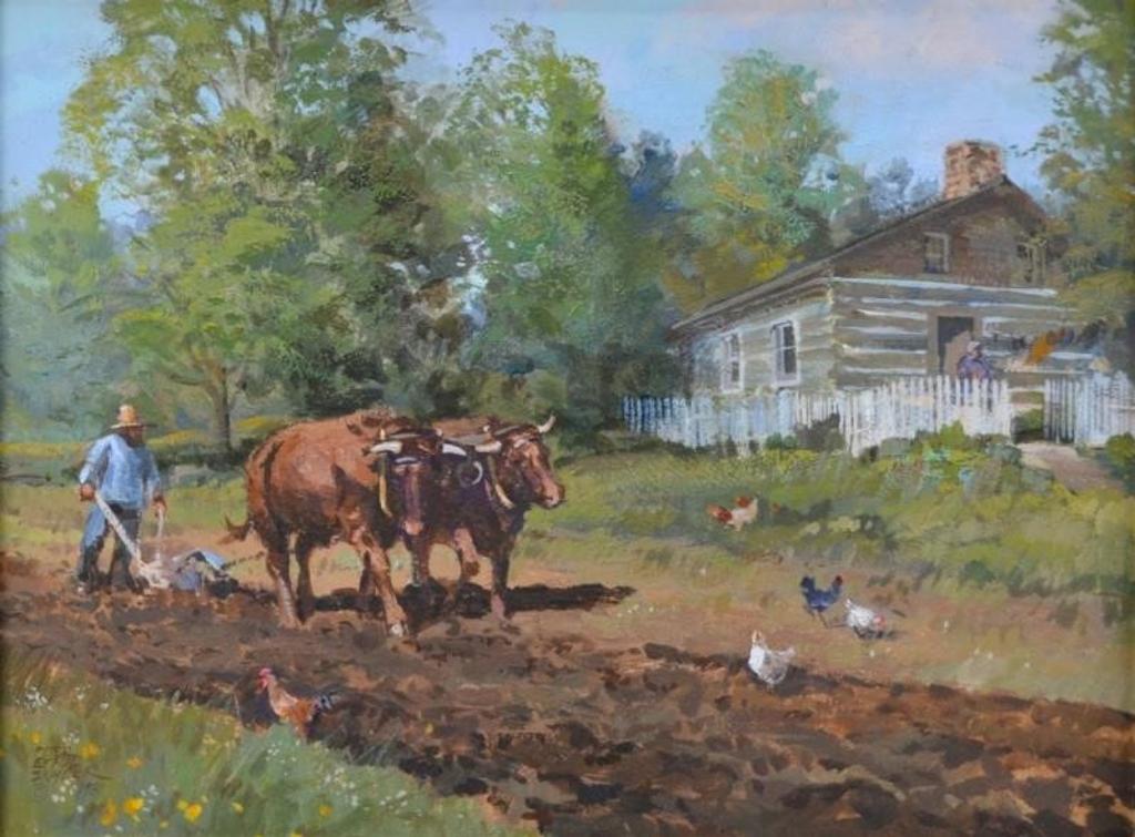 Peter Etril Snyder (1944-2017) - Ploughing with Oxen