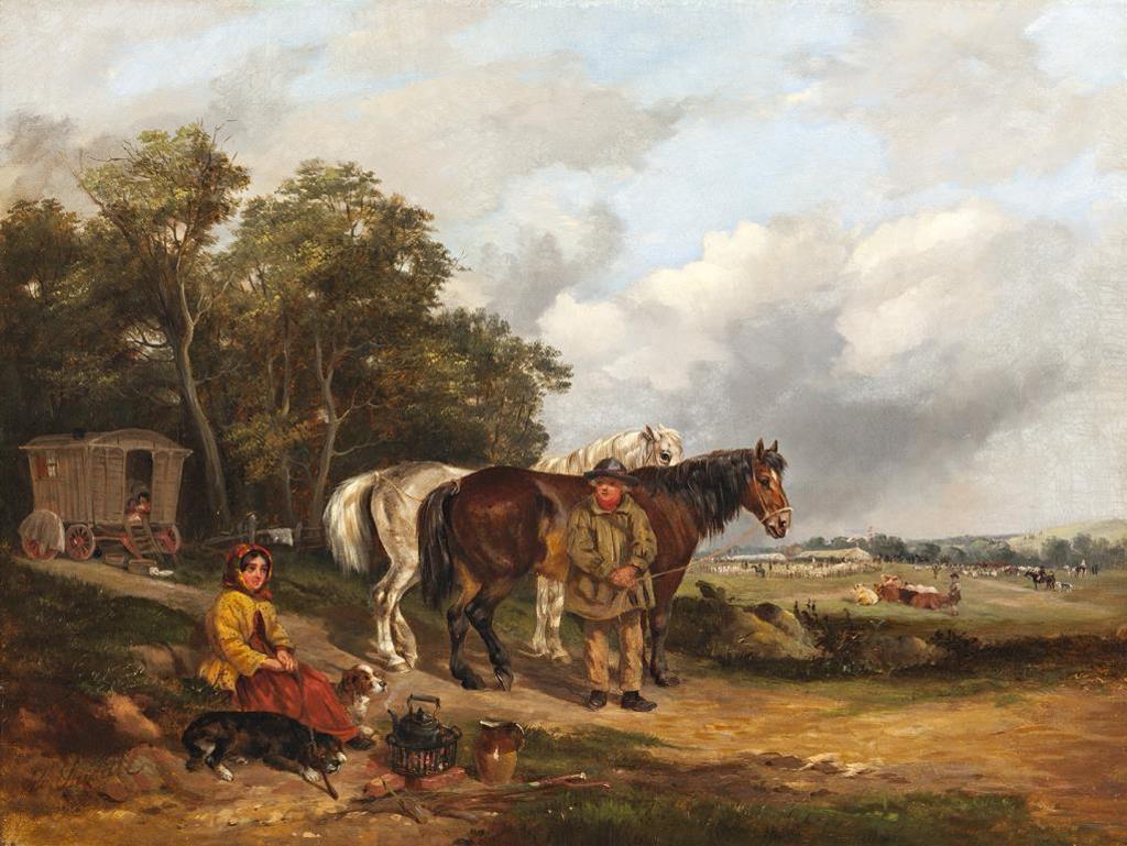 John Duvall (1816-1892) - Encampment by an Equestrian Fair