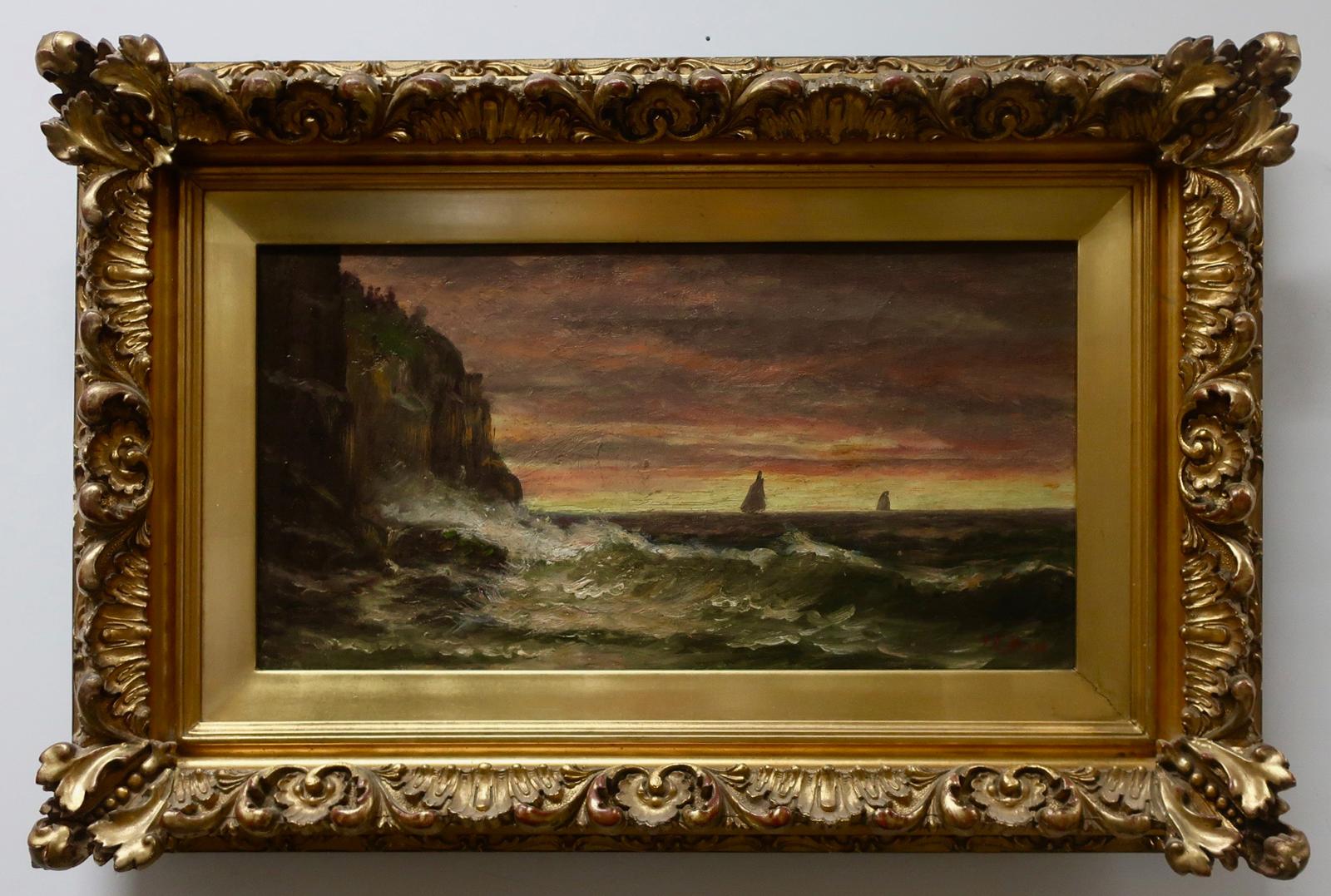 John Bradley Morse (1834-1898) - Coastal View At Sunset