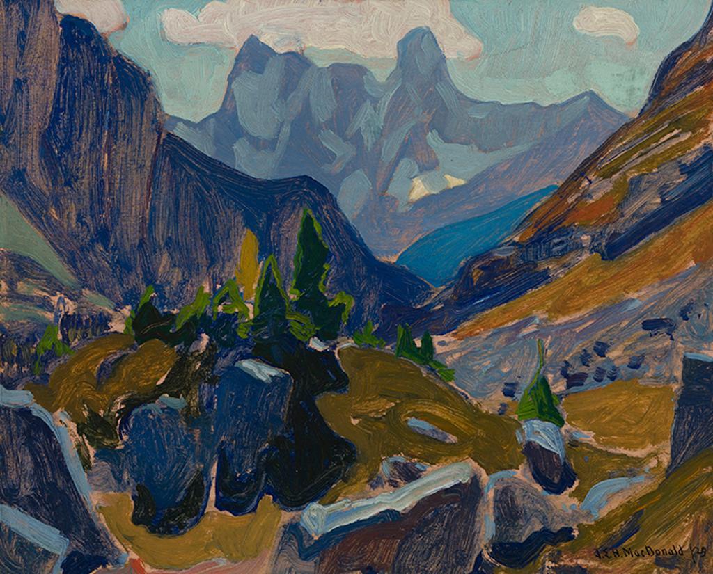James Edward Hervey (J.E.H.) MacDonald (1873-1932) - Mt. Goodsir from Odaray Bench