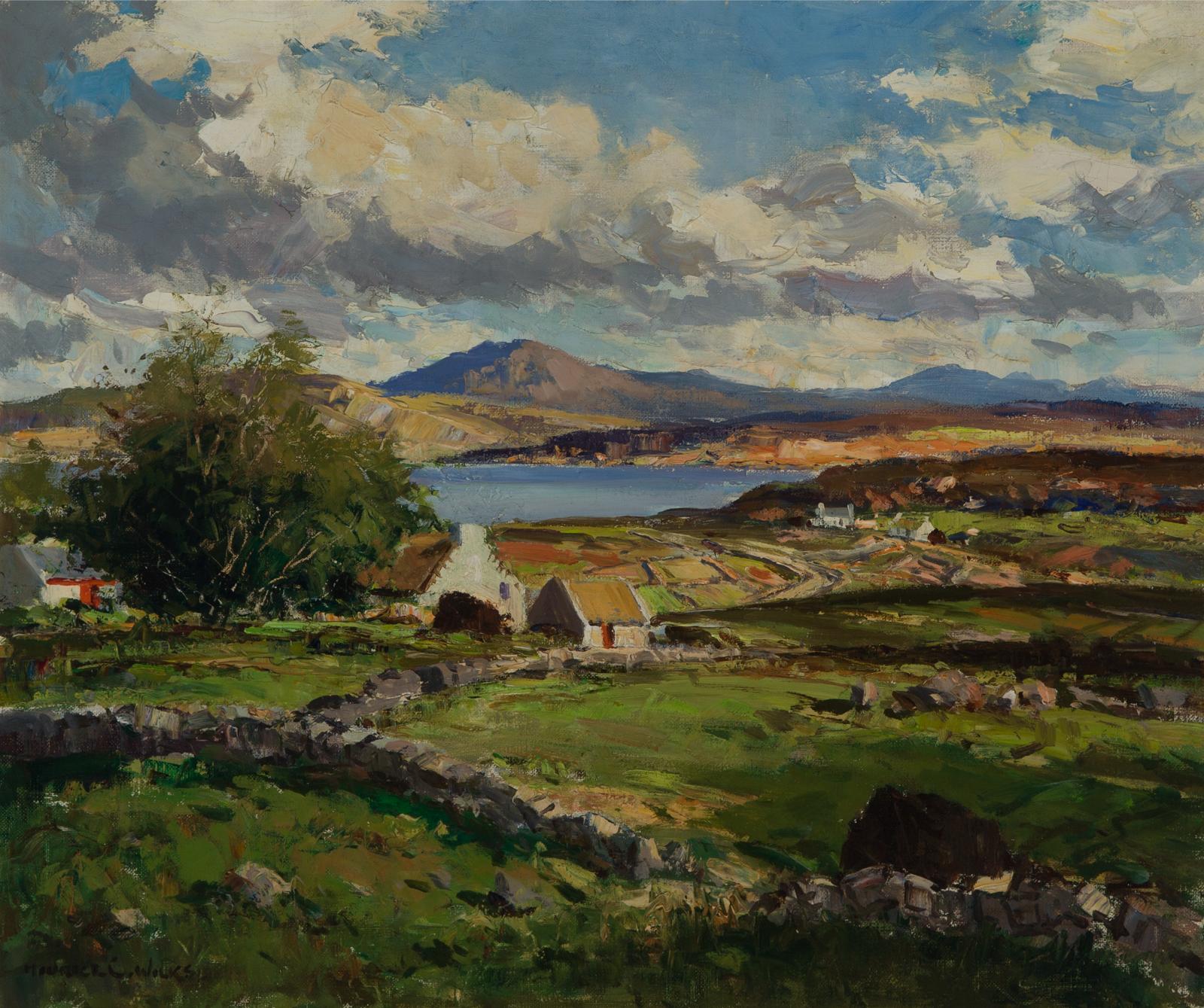 Maurice Canning Wilks (1911-1984) - At Marble Strand, Co. Donegal