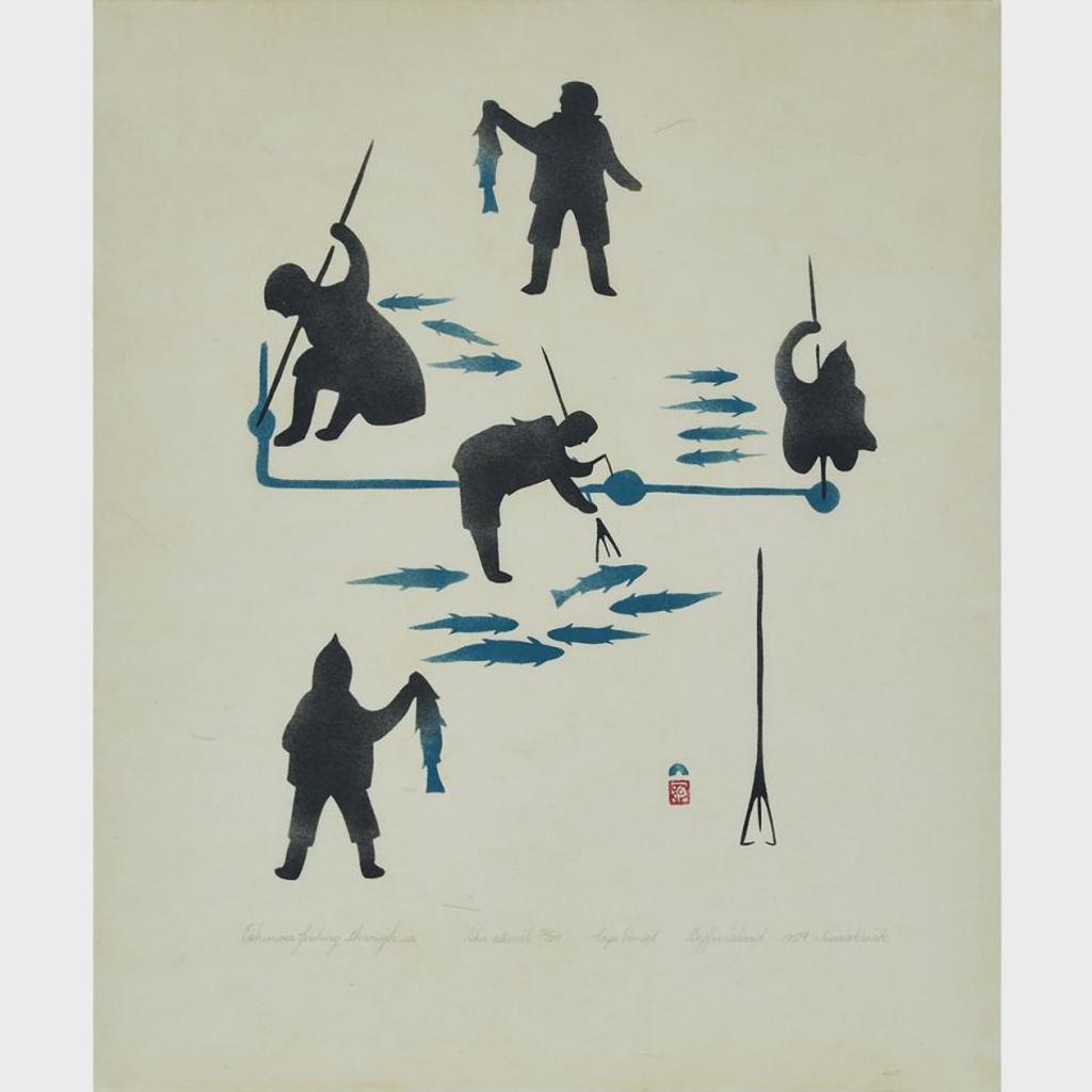 Niviaxie (1908-1959) - Eskimo Fishing Through The Ice