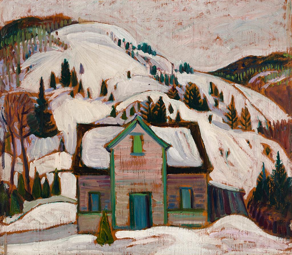 Anne (Annie) Douglas Savage (1896-1971) - House in Winter / Sketch for Lake at Evening