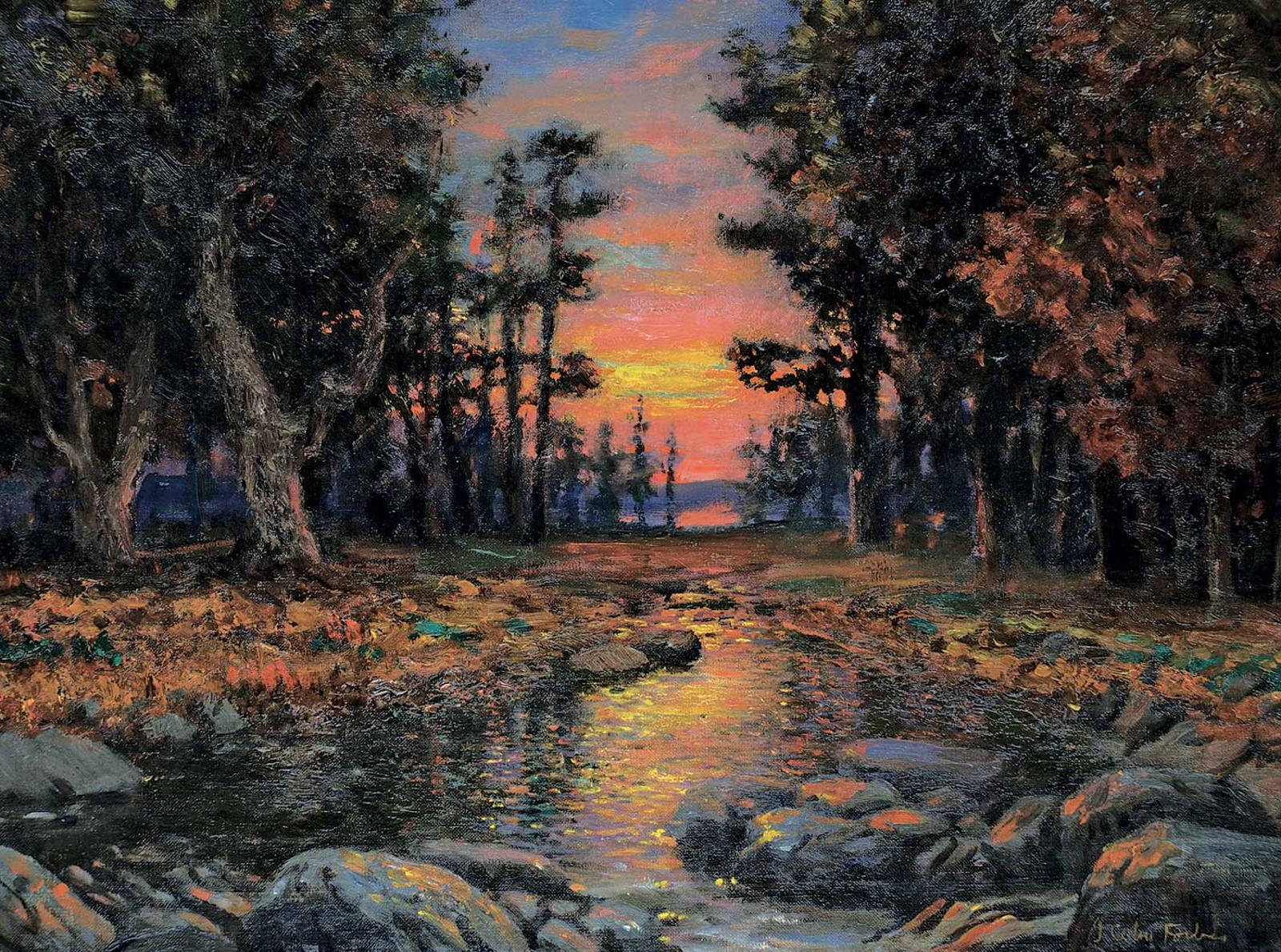 John Colin Forbes (1846-1925) - Untitled - Sunset on the River