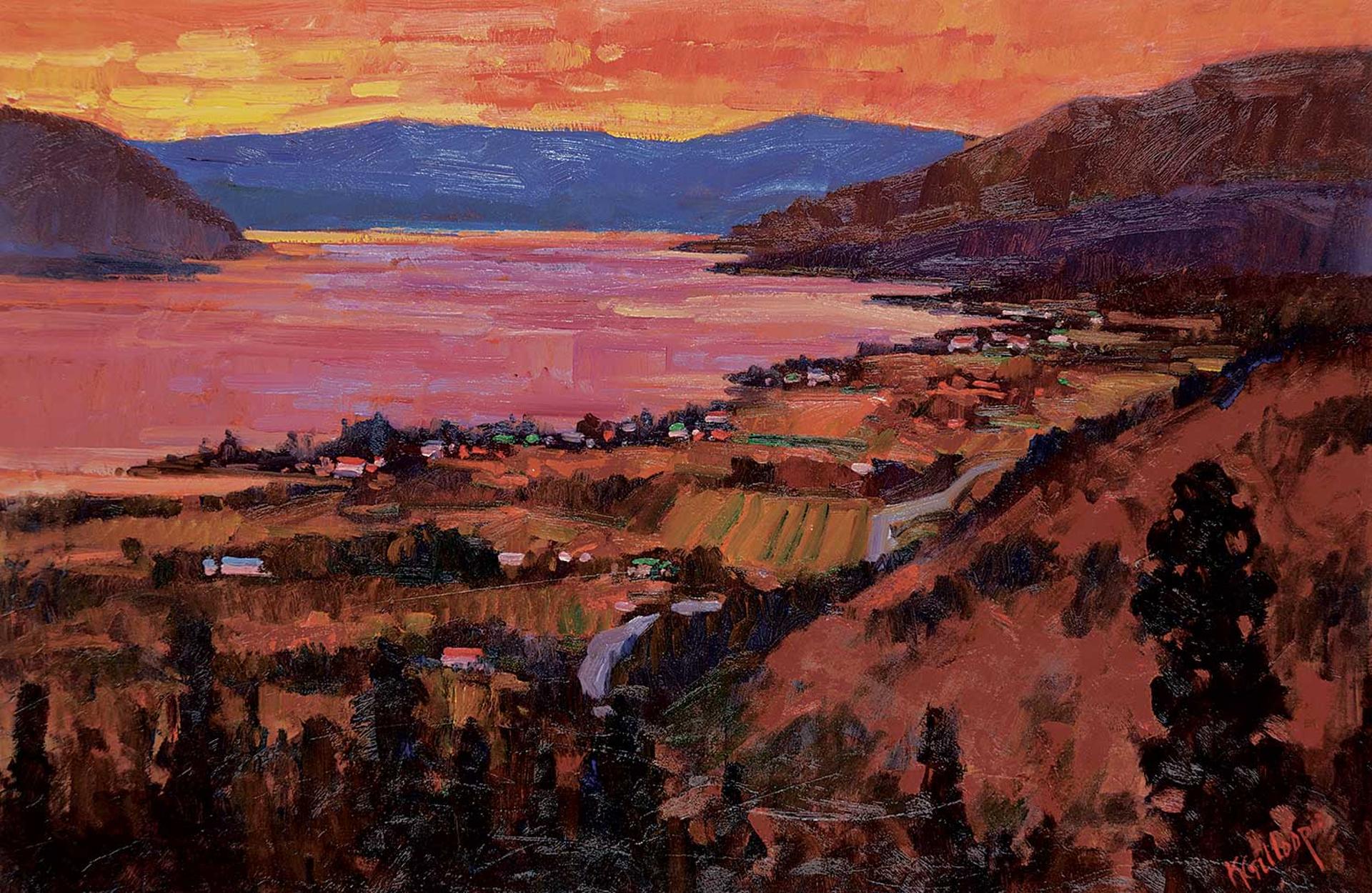 Ken Gillespie (1948) - Sunset Over Naramata