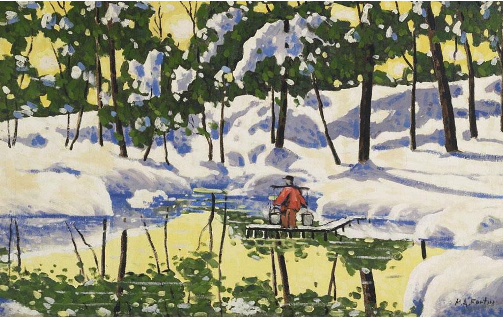 Marc-Aurèle Fortin (1888-1970) - Carrying Water, Winter