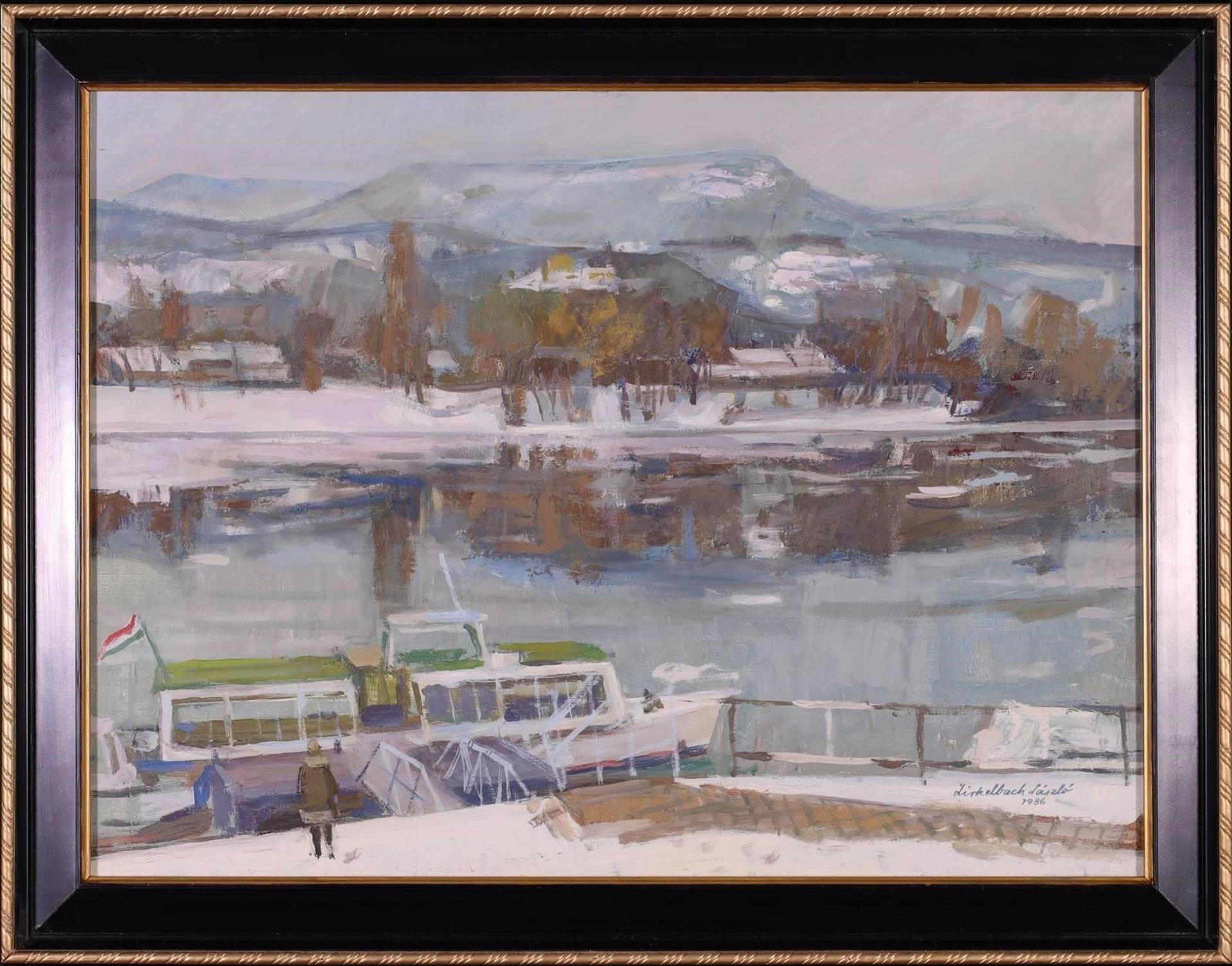 Laszlo Zirkelbach (1916-2014) - Untitled, Danube in Winter; 1986