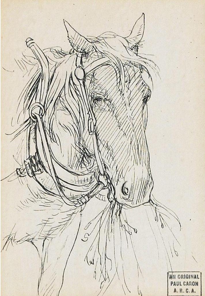 Paul Archibald Octave Caron (1874-1941) - Horse Feeding