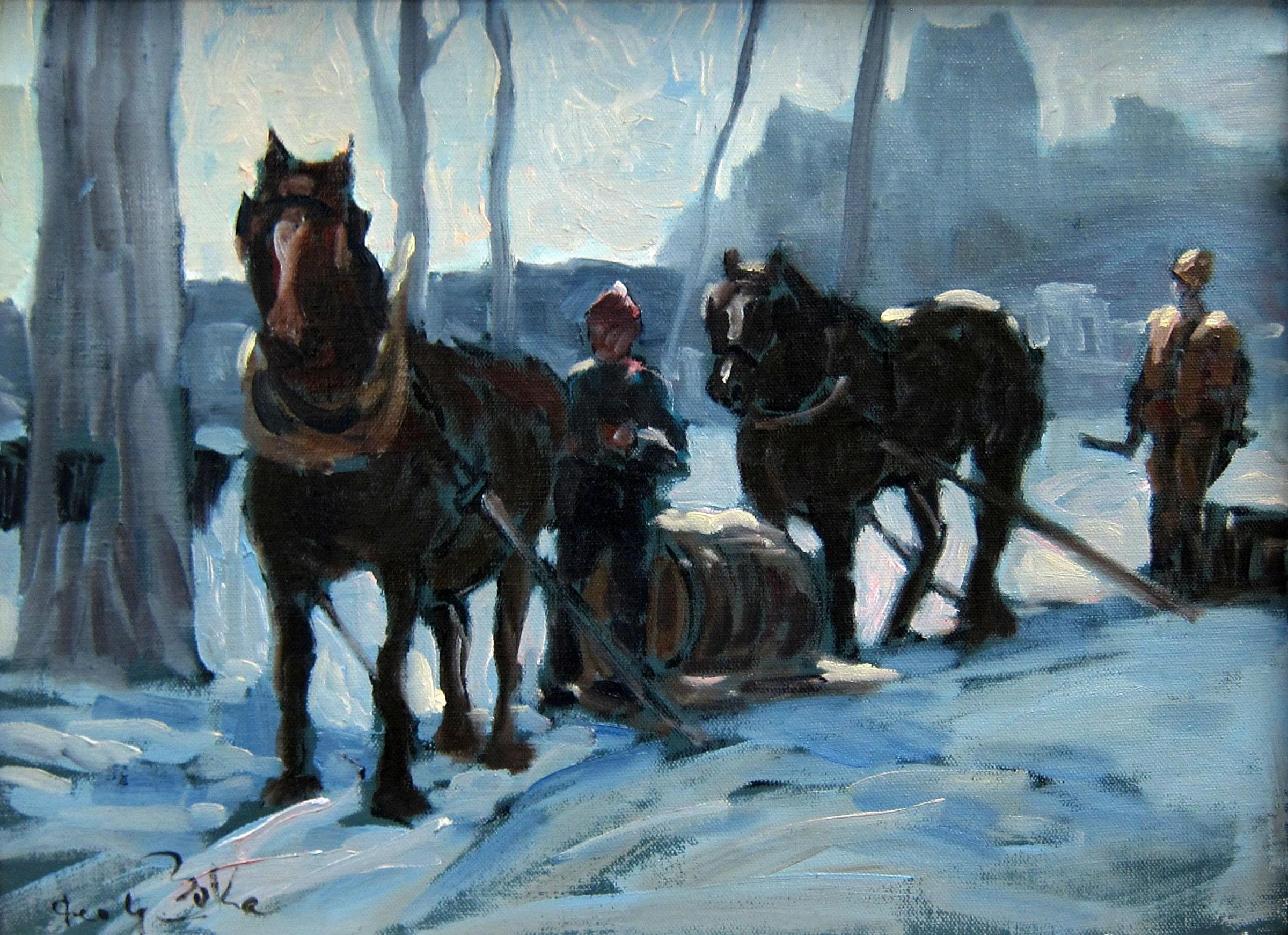 George Y. Boka (1939) - Scène de sucrerie avec chevaux