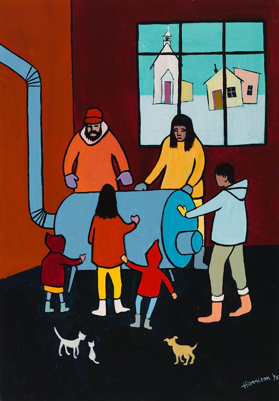 Ted Harrison (1926-2015) - Communal Stove
