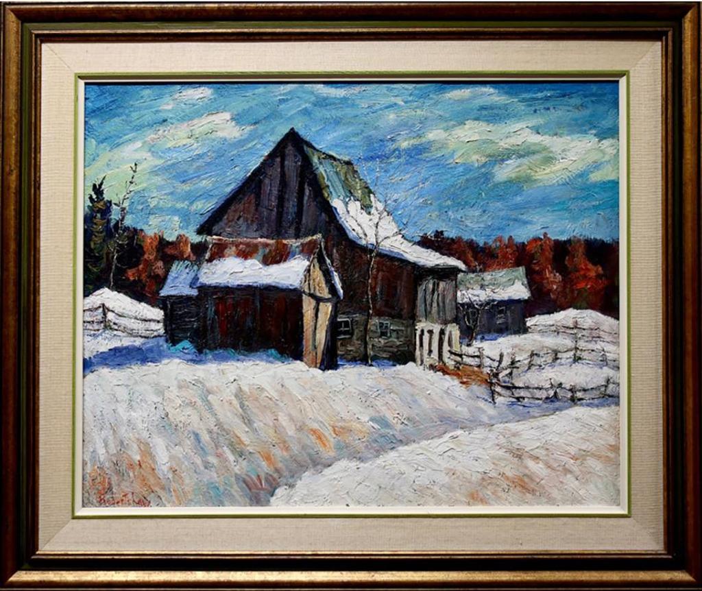Ross Robertshaw (1919-1986) - Untitled (Barns In Winter)