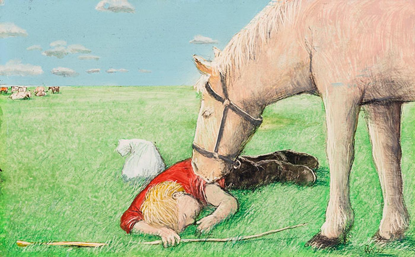 William Kurelek (1927-1977) - Time to Take the Cows Home Master