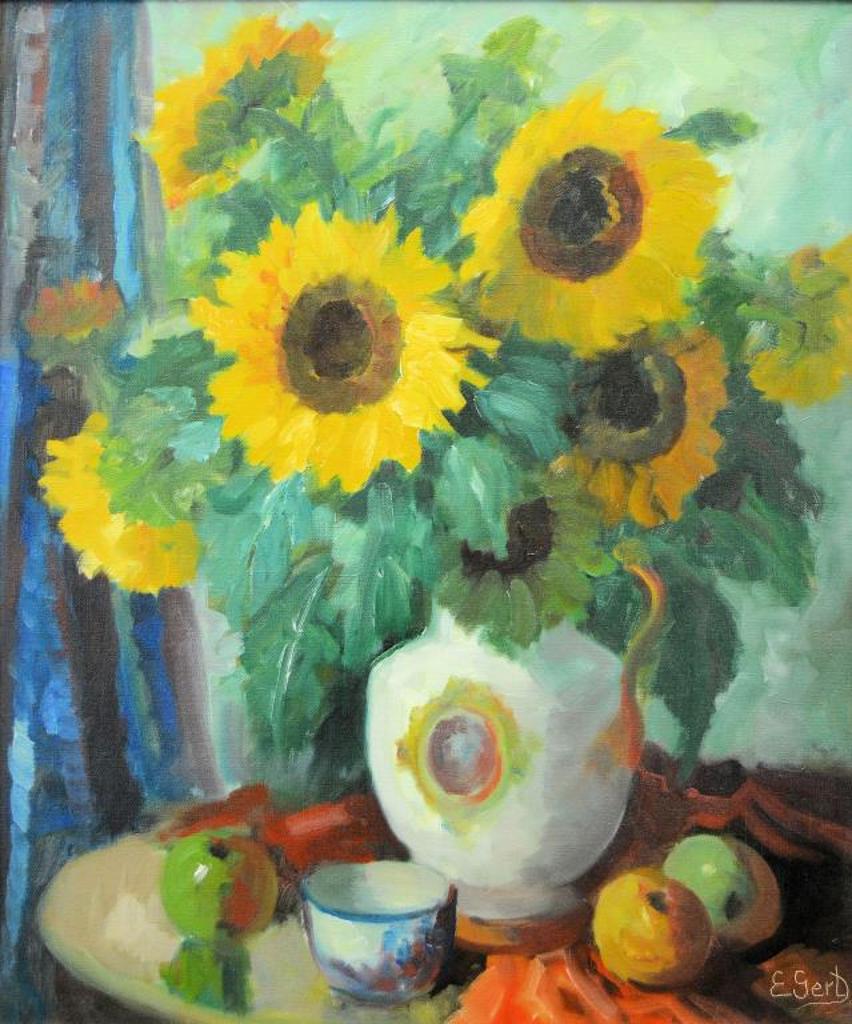 Edith Gert (1906-1983) - Still Life with Sunflowers
