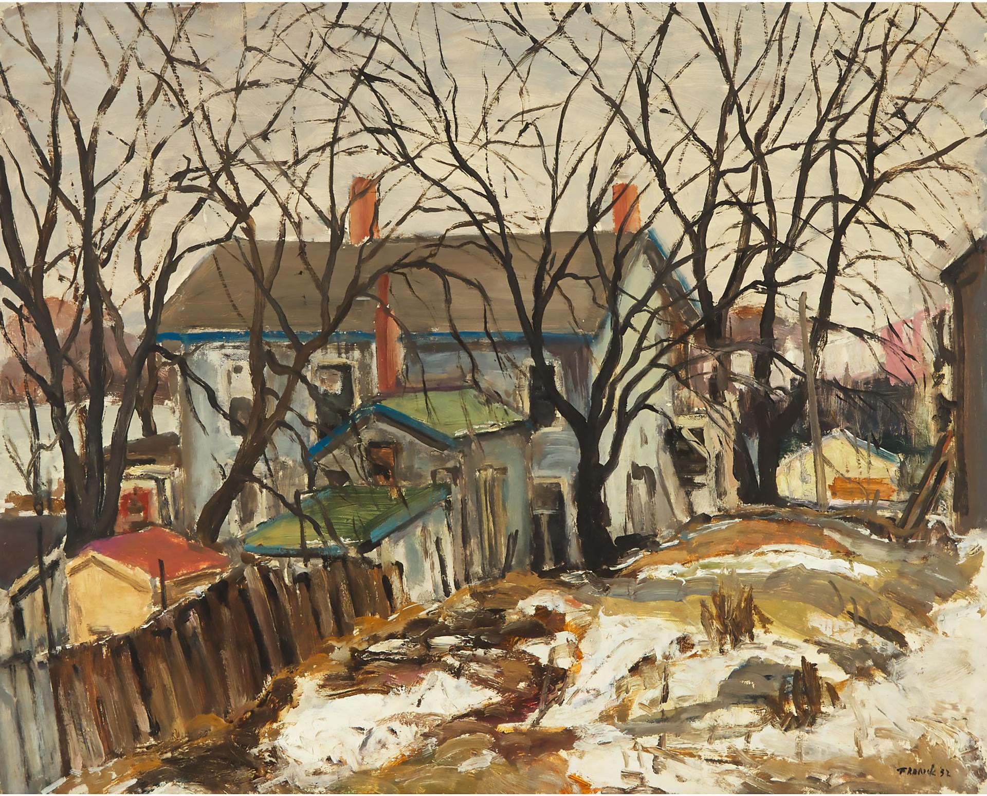 Albert Jacques Franck (1899-1973) - Backyards, 1952