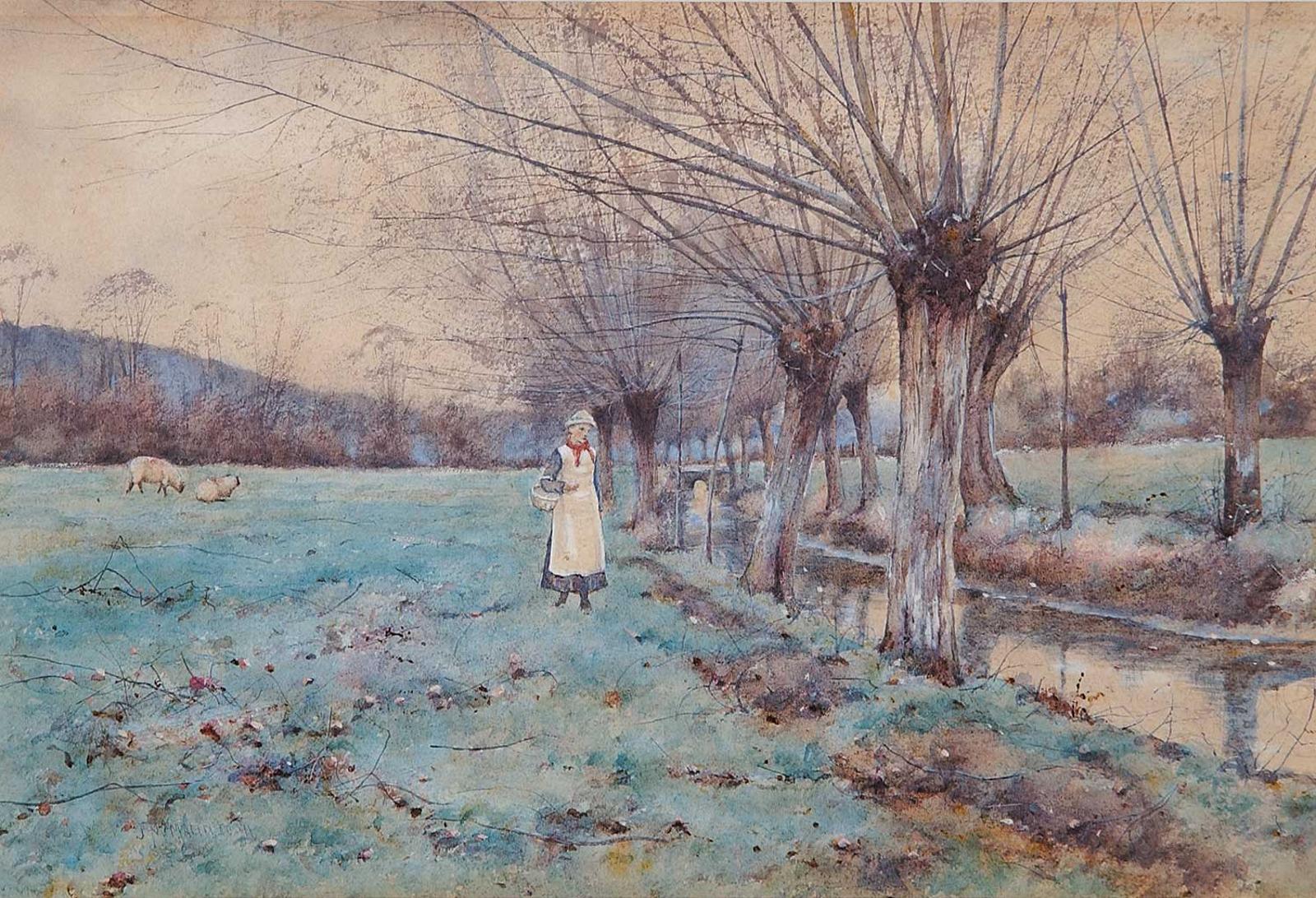 J.M. MacIntosh - The Way by the Brook, Winter Pasture