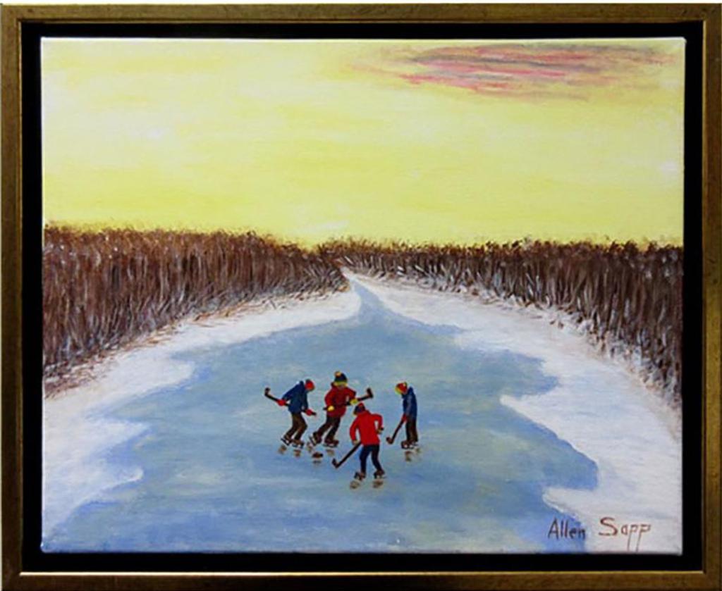 Allen Fredrick Sapp (1929-2015) - Untitled (Pond Hockey)