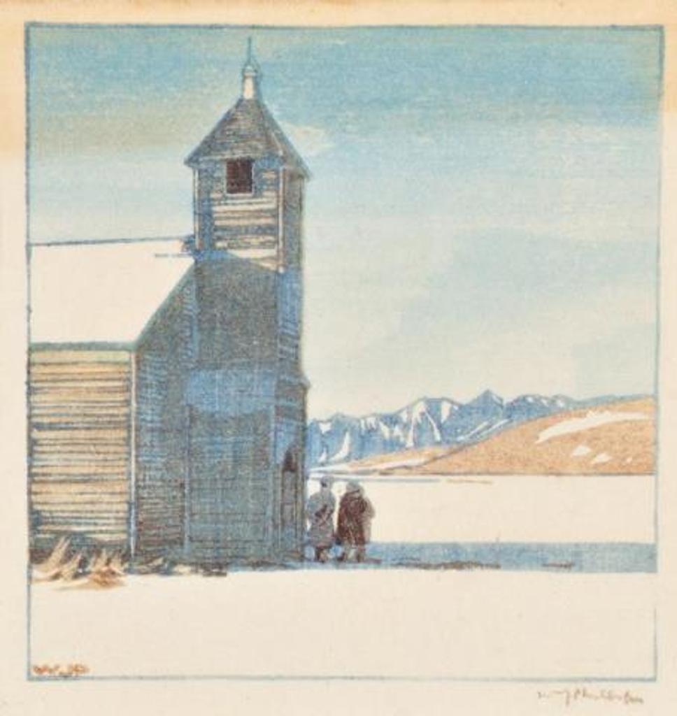 Walter Joseph (W.J.) Phillips (1884-1963) - Church at Morley, Alberta