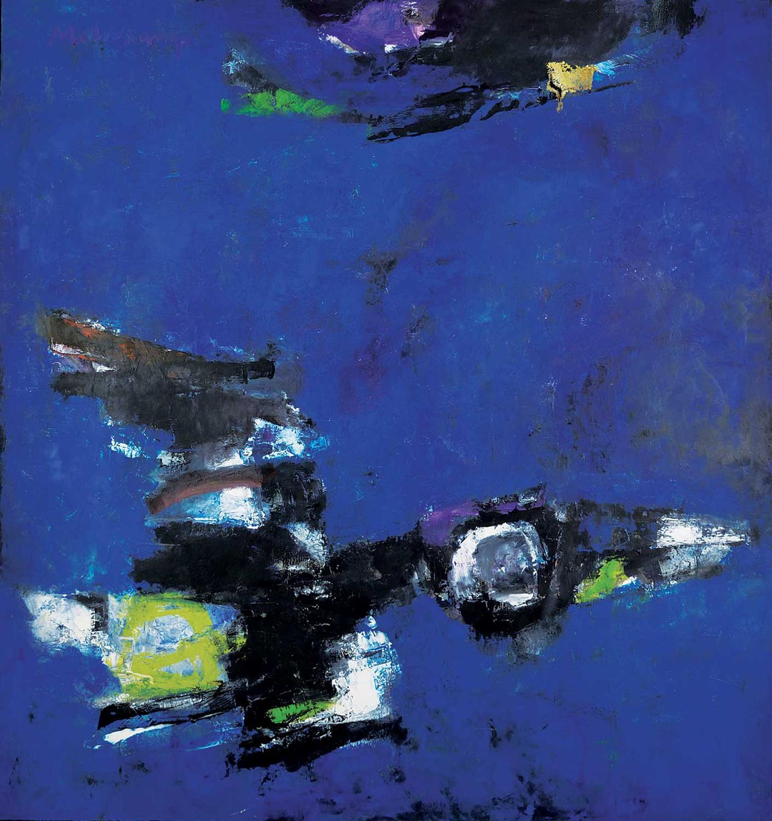 Nico Molenkamp - Untitled - Blue, Green and Black Abstract