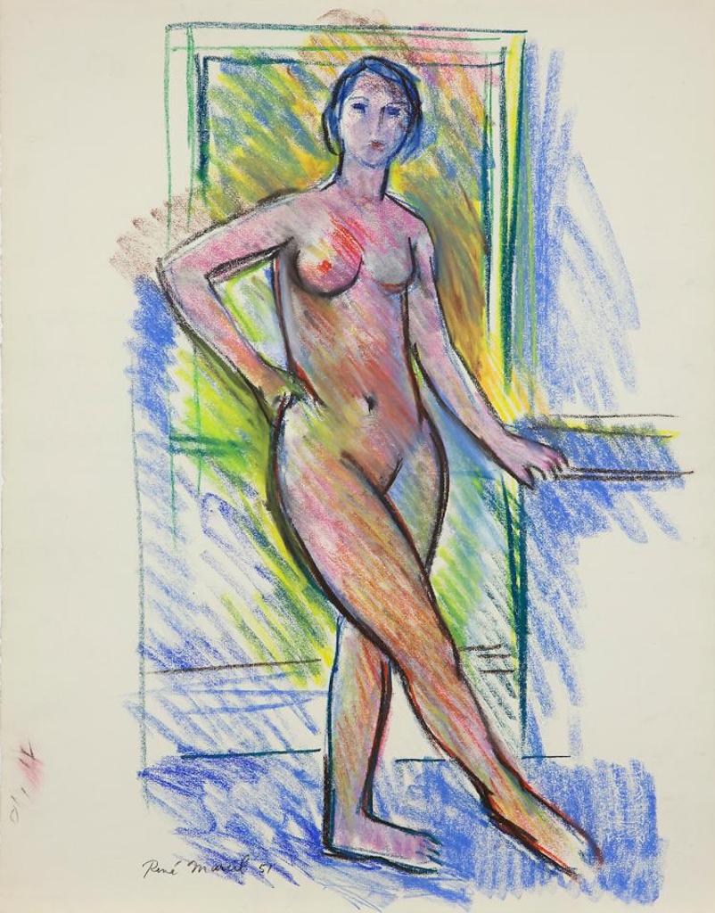 Rene Marcil (1917-1993) - Untitled - Standing Nude