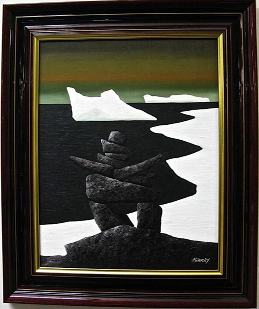 Kenneth (Ken) Michael Kirkby (1940-2023) - Untitled (Inukshuk And Icebergs)