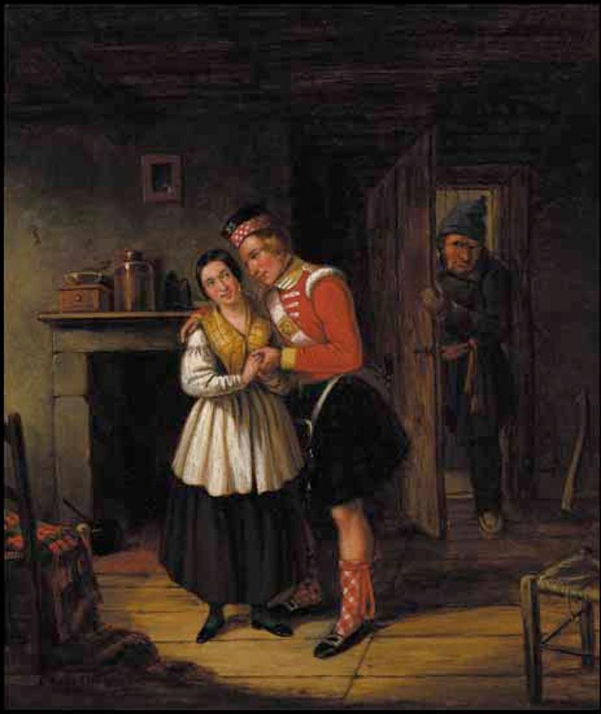 Cornelius David Krieghoff (1815-1872) - Officer Courting Girl