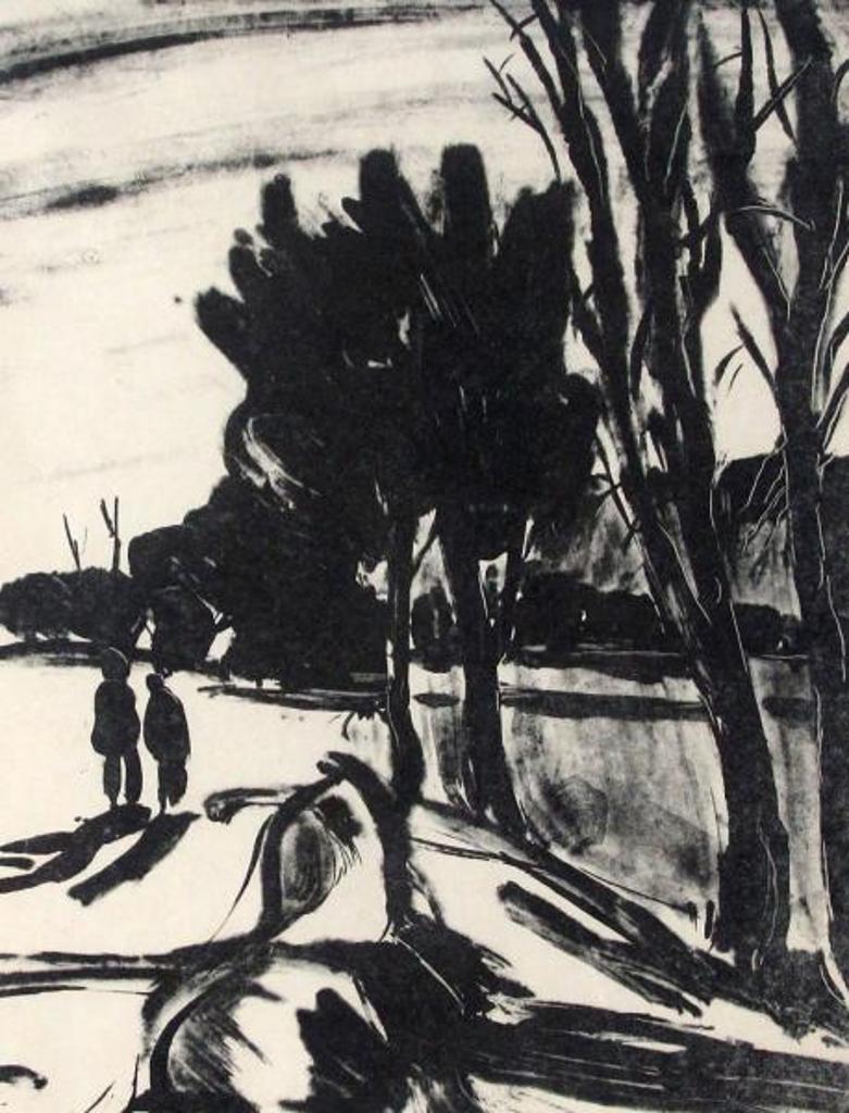 William Lewy Leroy Roy Stevenson (1905-1966) - Figures In A Landscape
