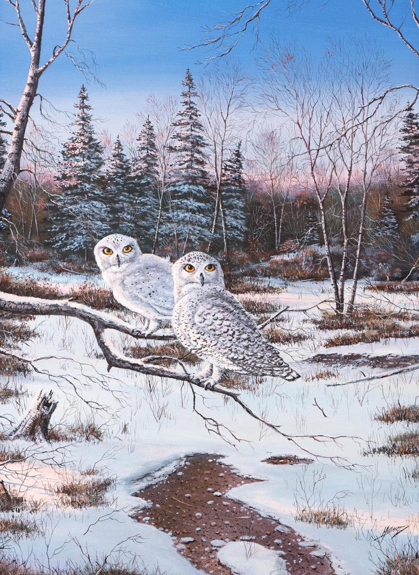Bob Millard (1947-2014) - Untitled - Owls On a Branch