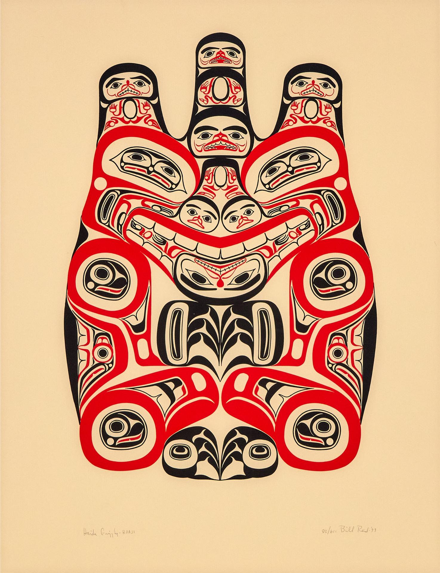 Iljuwas Bill (William) Ronald Reid Jr. - Haida Grizzly - Huaji, 1973