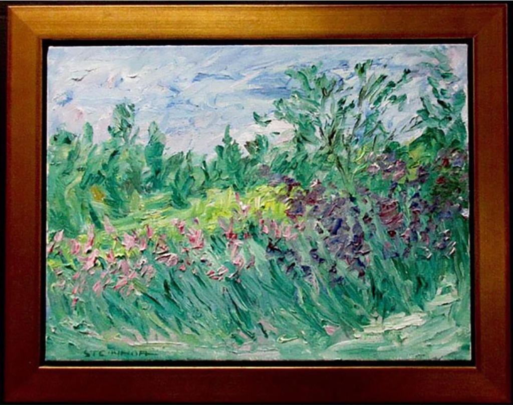 Bruce Steinhoff (1959) - The River Road - Violet And Pink Flowers