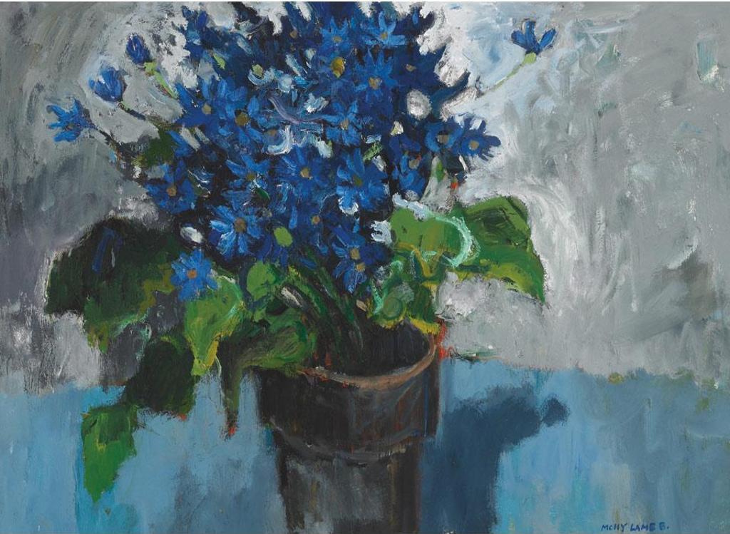 Molly Joan Lamb Bobak (1922-2014) - Blue Flowers