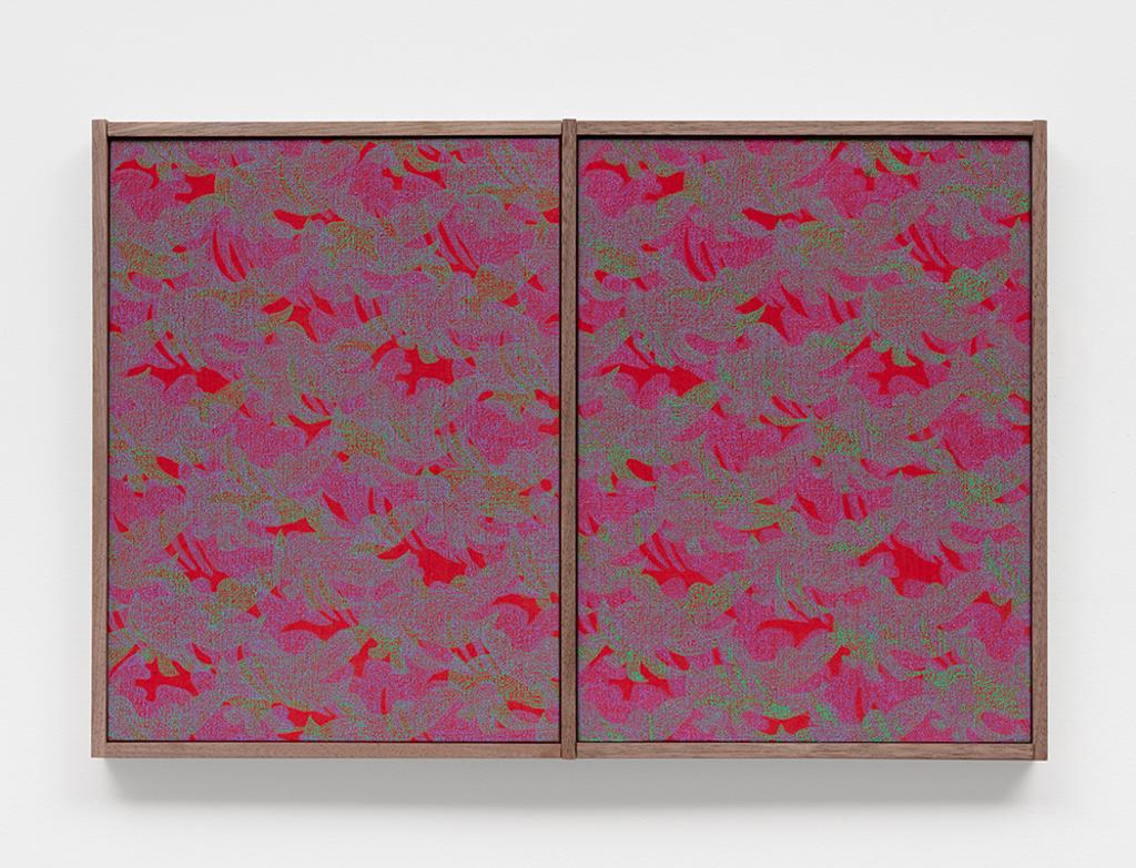 Emma Welch - study for a flower fence (21) #1 and #2 (diptych), 2022