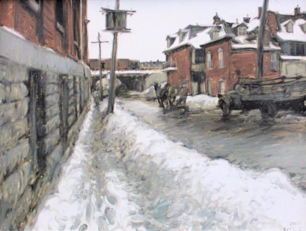 John Geoffrey Caruthers Little (1928-1984) - Aquaduct St. at Argyle, Montreal