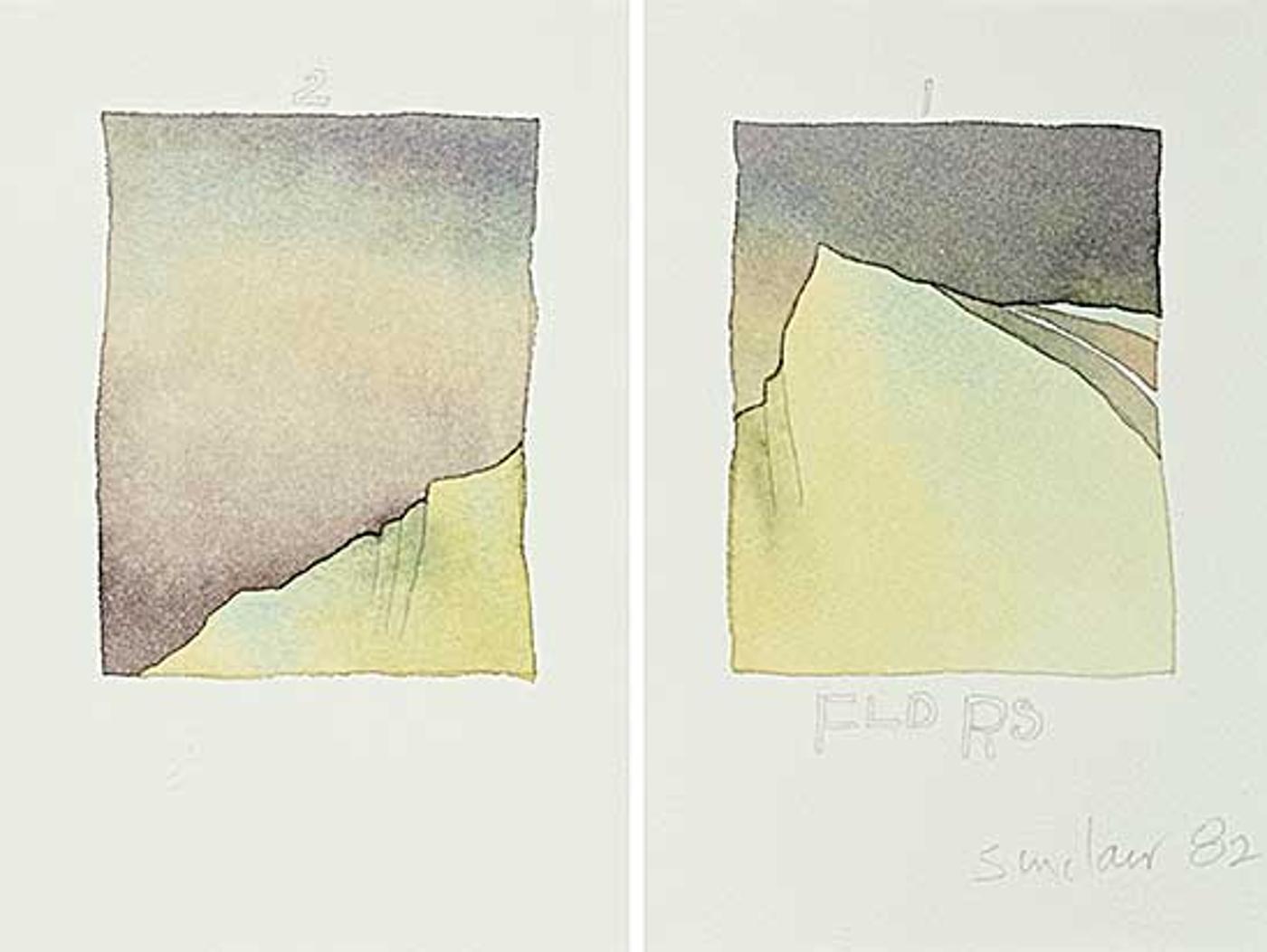 Robert William Sinclair (1939) - Folded Rise [Diptych]