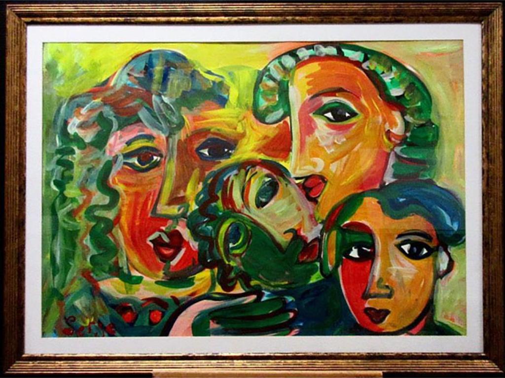 Serge Deherian (1955) - Untitled (Four Faces)