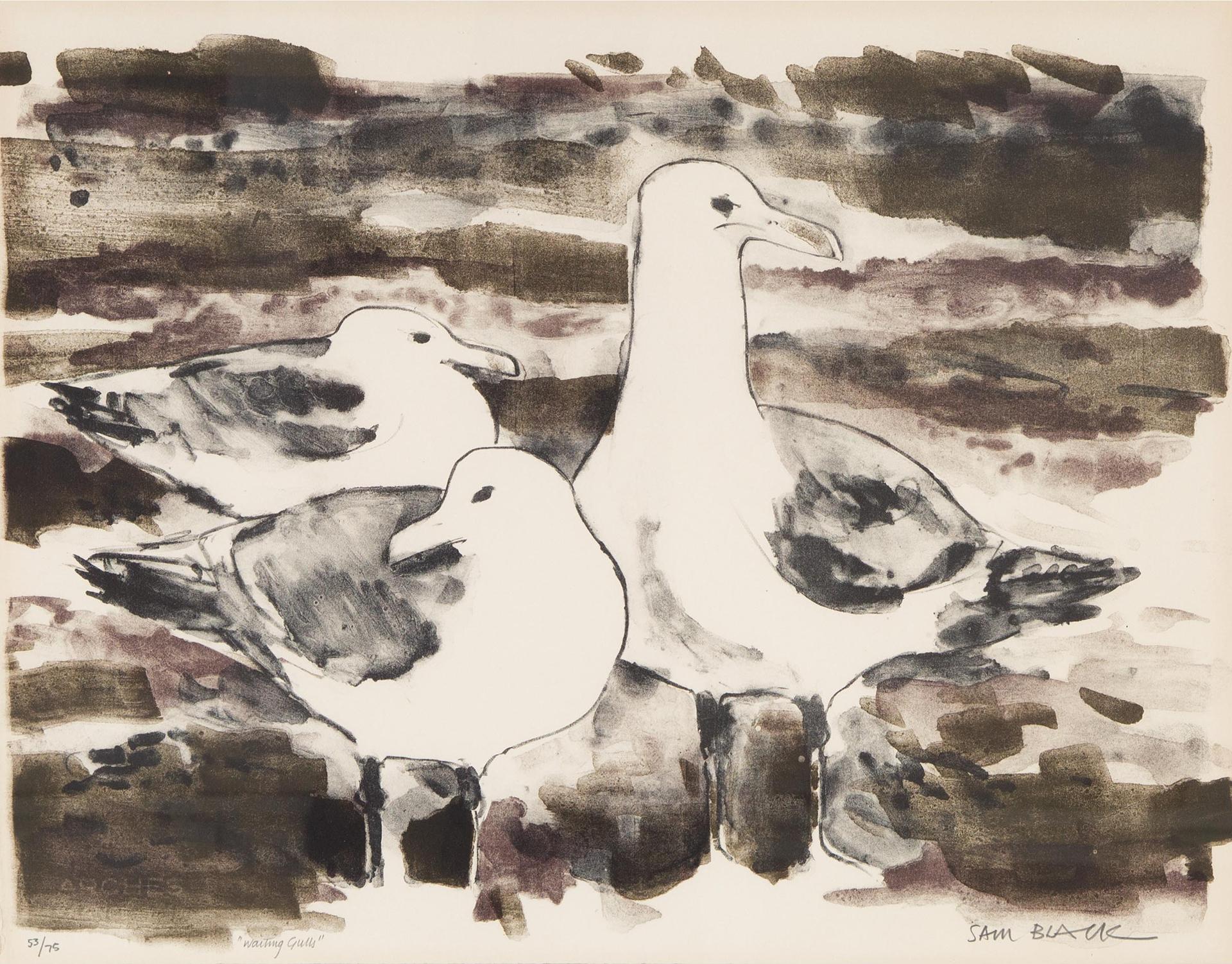 Samuel (Sam) Black (1913-1988) - Waiting Gulls