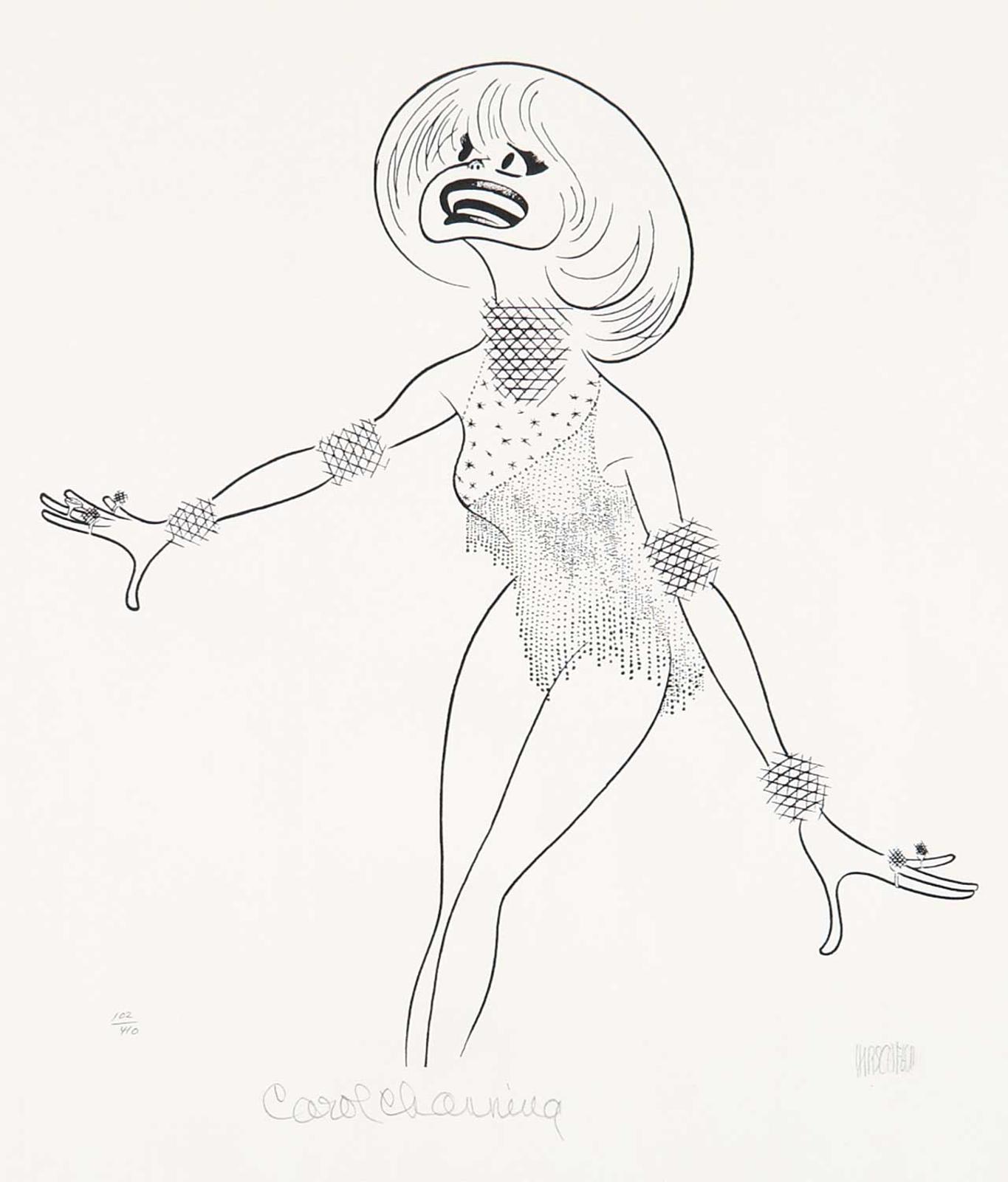 Al Hirschfeld (1903-2003) - Untitled - Carol Channing  #102/410