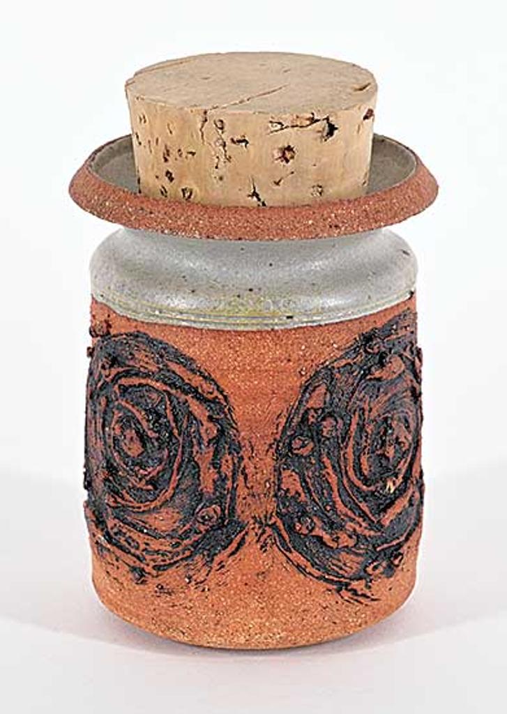 Edward Drahanchuk (1939) - Untitled - Small Ornate Pot with Cork Lid