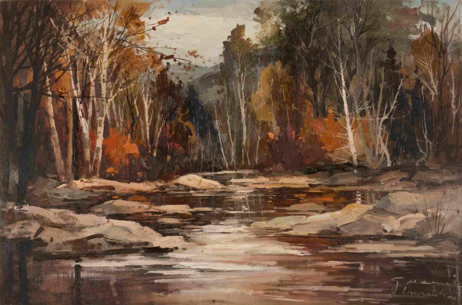 Geza (Gordon) Marich (1913-1985) - Autumn in the Laurentians