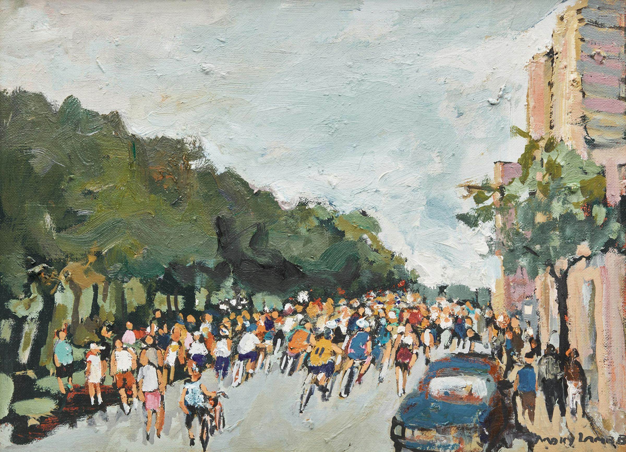 Molly Joan Lamb Bobak (1922-2014) - Bike Race, 1985