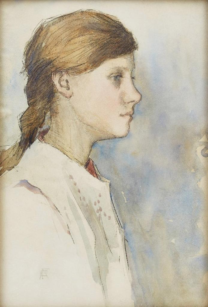 Elizabeth Adela Stanhope Forbes (1859-1912) - Head of a Girl